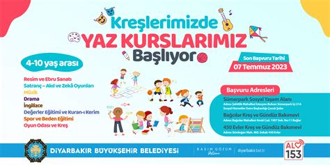 Diyarbakır ücretsiz yaz kursları 2019